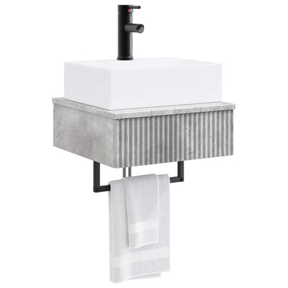 Lavabo da Parete Grigio Cemento 40 x 41 x 39 cm