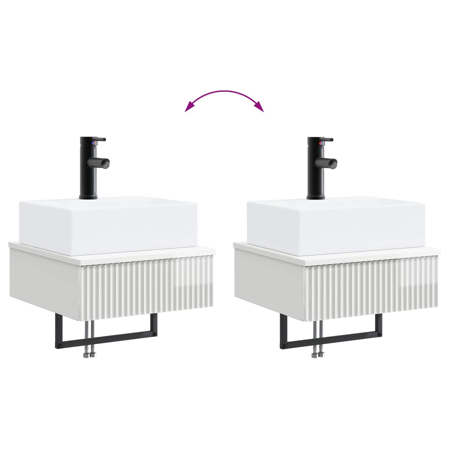 Lavabo da Parete Bianco Lucido 40 x 41 x 39 cm | homemem39
