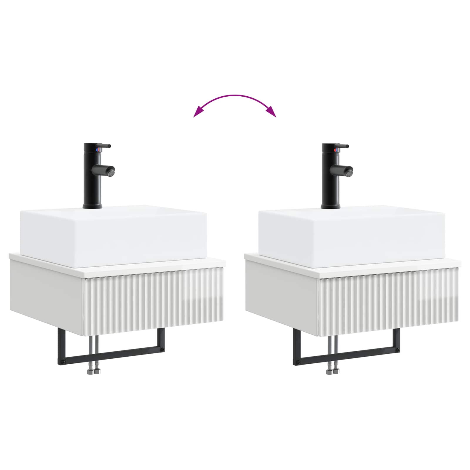 Lavabo da Parete Bianco Lucido 40 x 41 x 39 cm | homemem39