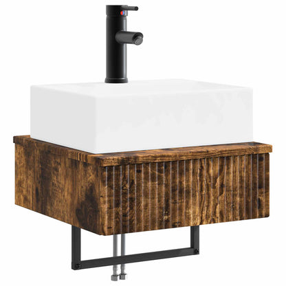 Lavabo da Parete Rovere Fumo 40 x 41 x 39 cm
