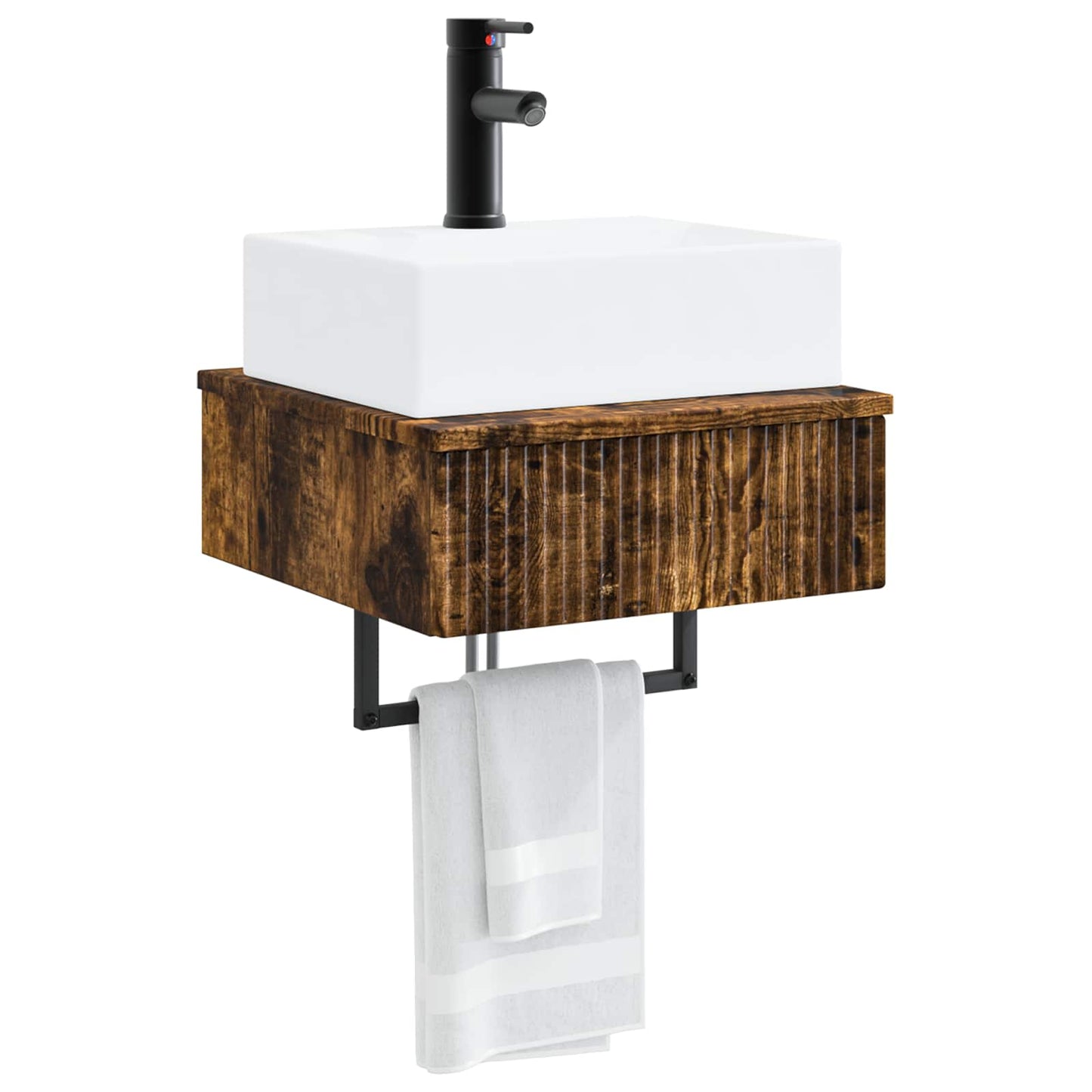 Lavabo da Parete Rovere Fumo 40 x 41 x 39 cm