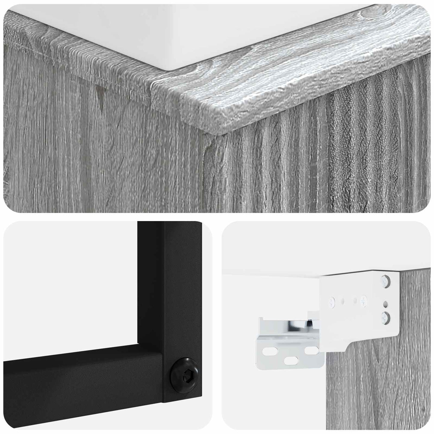 Lavabo da Parete Sonoma grigio 40 x 41 x 39 cm