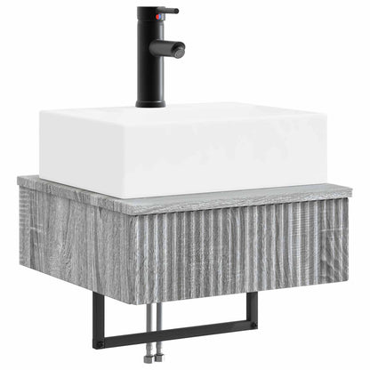 Lavabo da Parete Sonoma grigio 40 x 41 x 39 cm