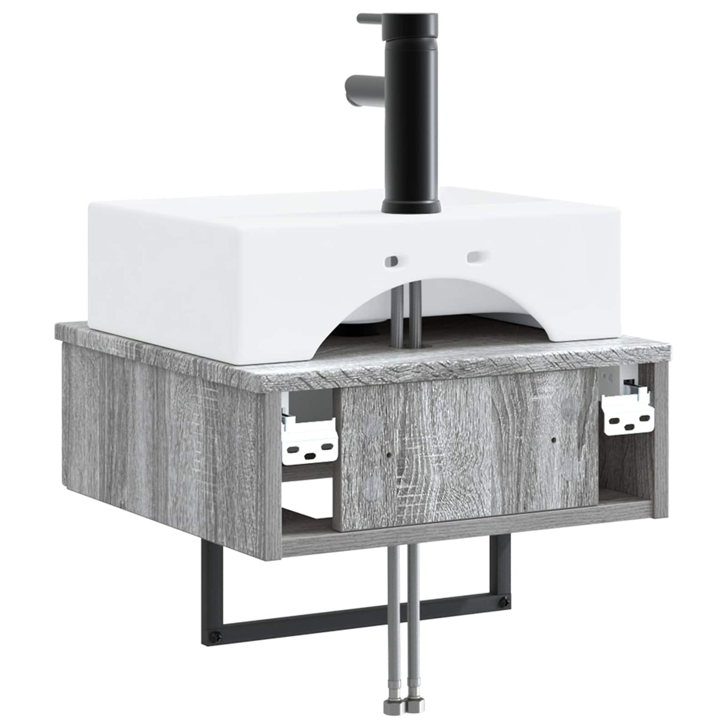 Lavabo da Parete Sonoma grigio 40 x 41 x 39 cm