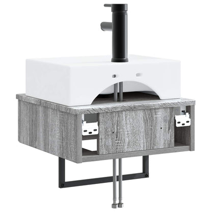 Lavabo da Parete Sonoma grigio 40 x 41 x 39 cm