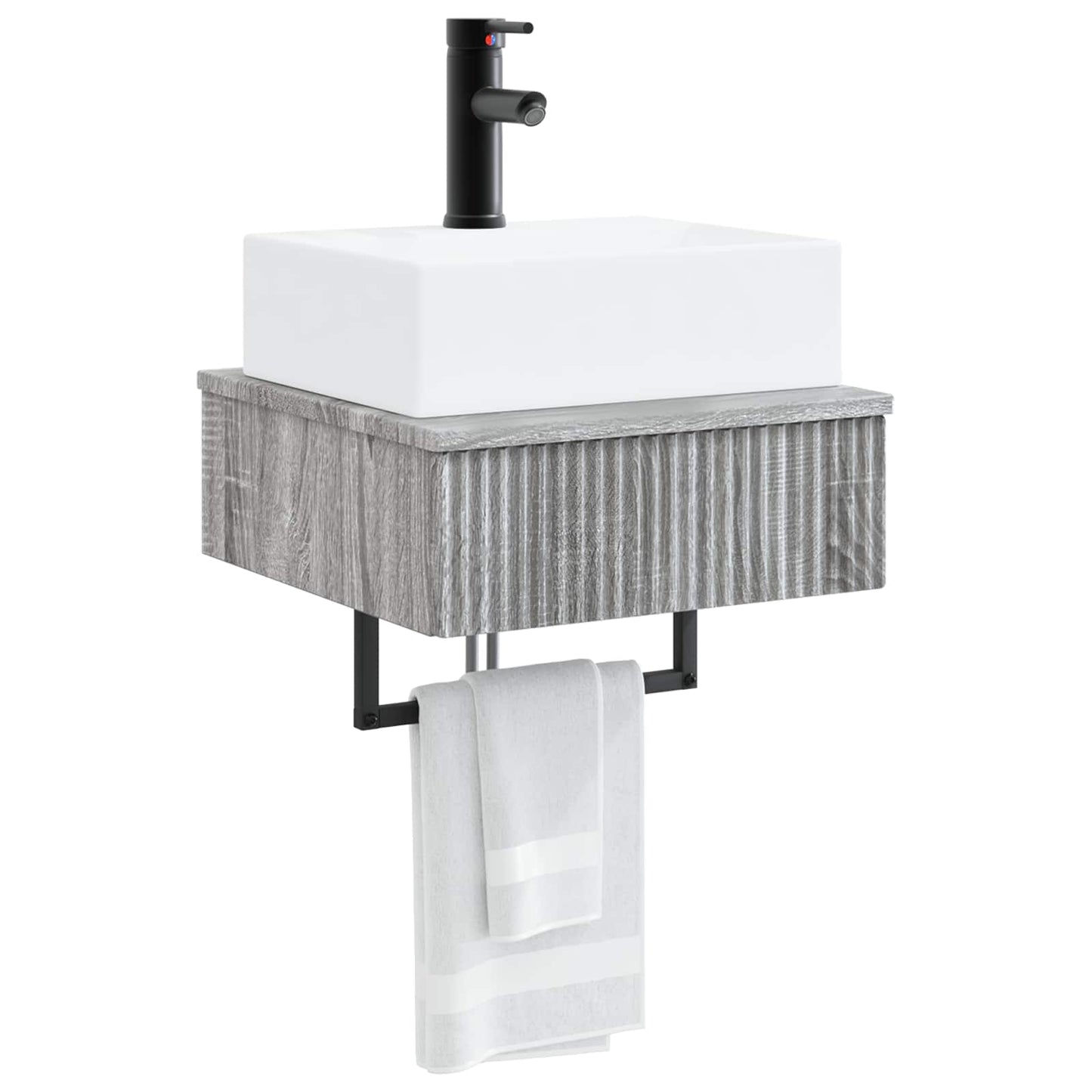 Lavabo da Parete Sonoma grigio 40 x 41 x 39 cm