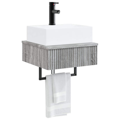 Lavabo da Parete Sonoma grigio 40 x 41 x 39 cm