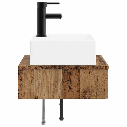 Lavabo da Parete Legno antico 40 x 41 x 39 cm | homemem39