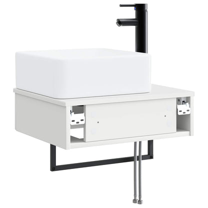 Lavabo da Parete Bianco 53 x 35 x 39 cm Legno ingegnerizzato | homemem39