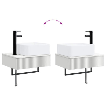 Lavabo da Parete Bianco 53 x 35 x 39 cm Legno ingegnerizzato | homemem39