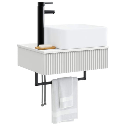 Lavabo da Parete Bianco 53 x 35 x 39 cm Legno ingegnerizzato | homemem39
