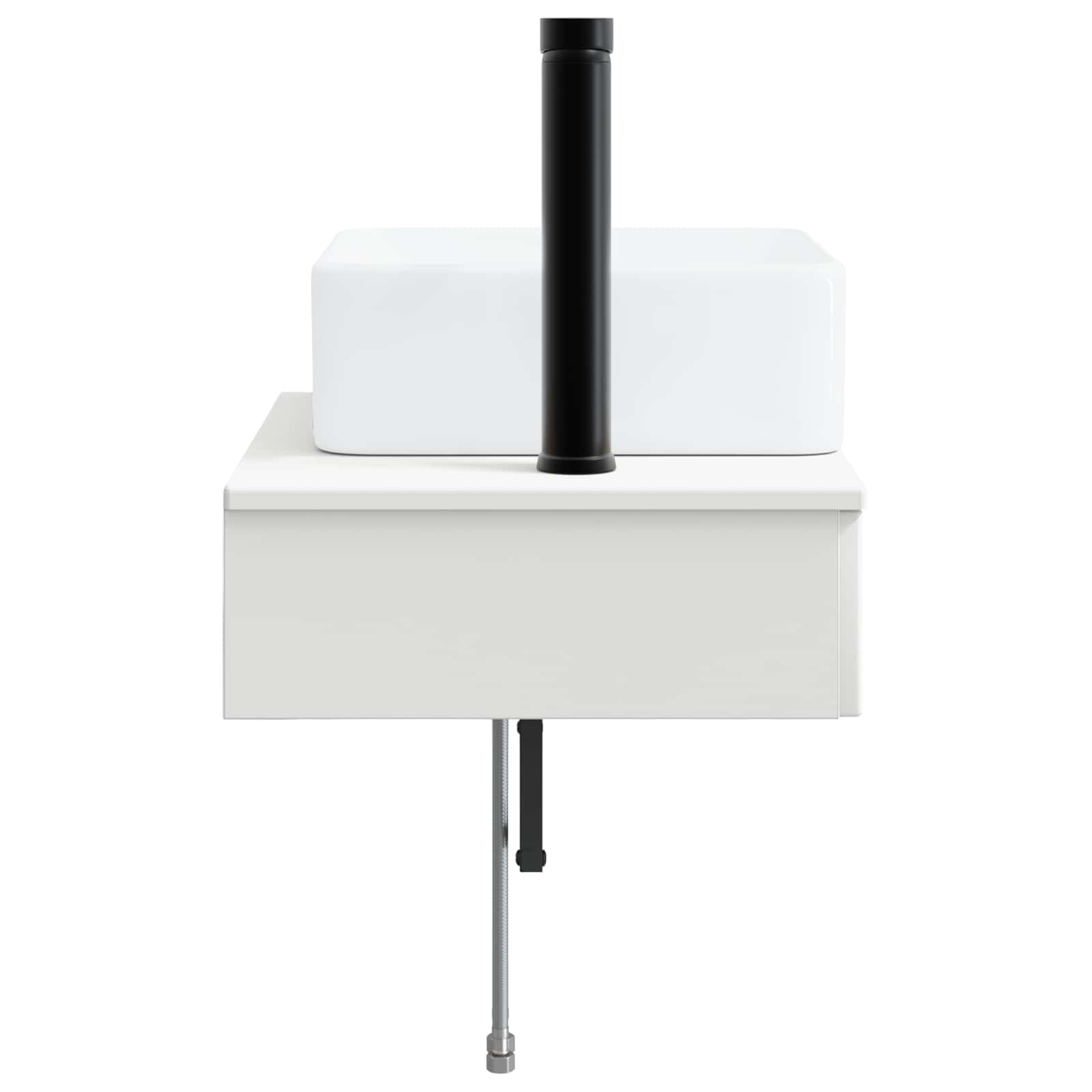 Lavabo da Parete Bianco 53 x 35 x 39 cm Legno ingegnerizzato | homemem39