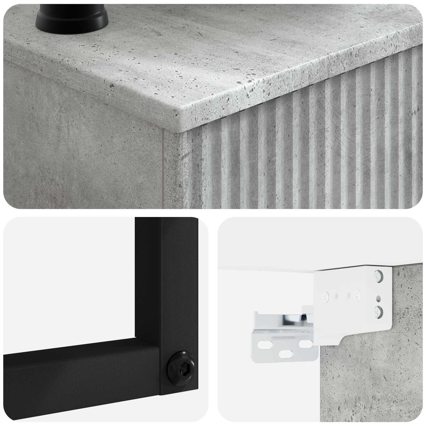 Lavabo da Parete Grigio Cemento 53 x 35 x 39 cm | homemem39