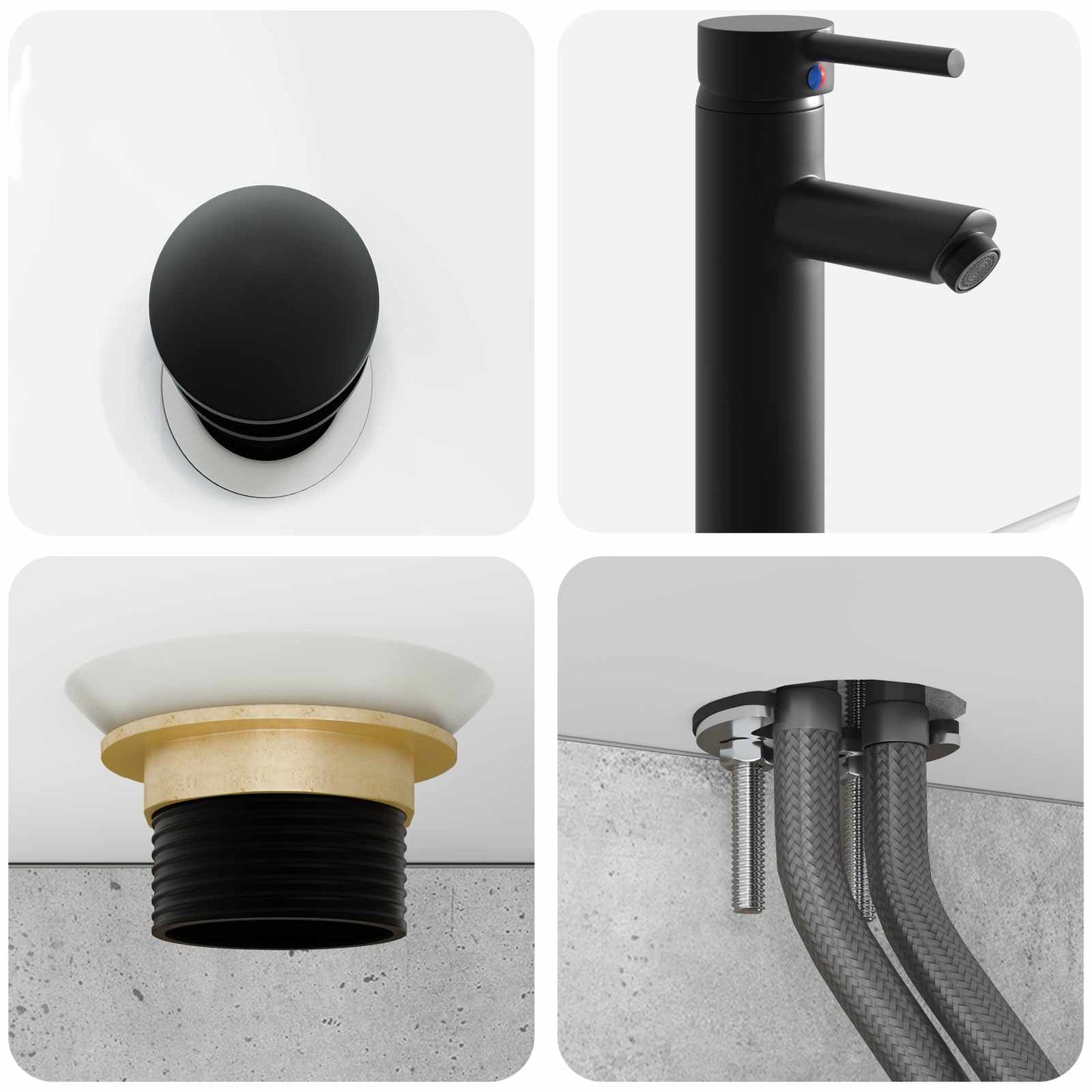 Lavabo da Parete Grigio Cemento 53 x 35 x 39 cm | homemem39
