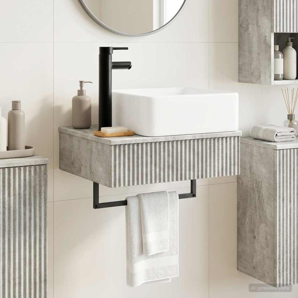 Lavabo da Parete Grigio Cemento 53 x 35 x 39 cm | homemem39