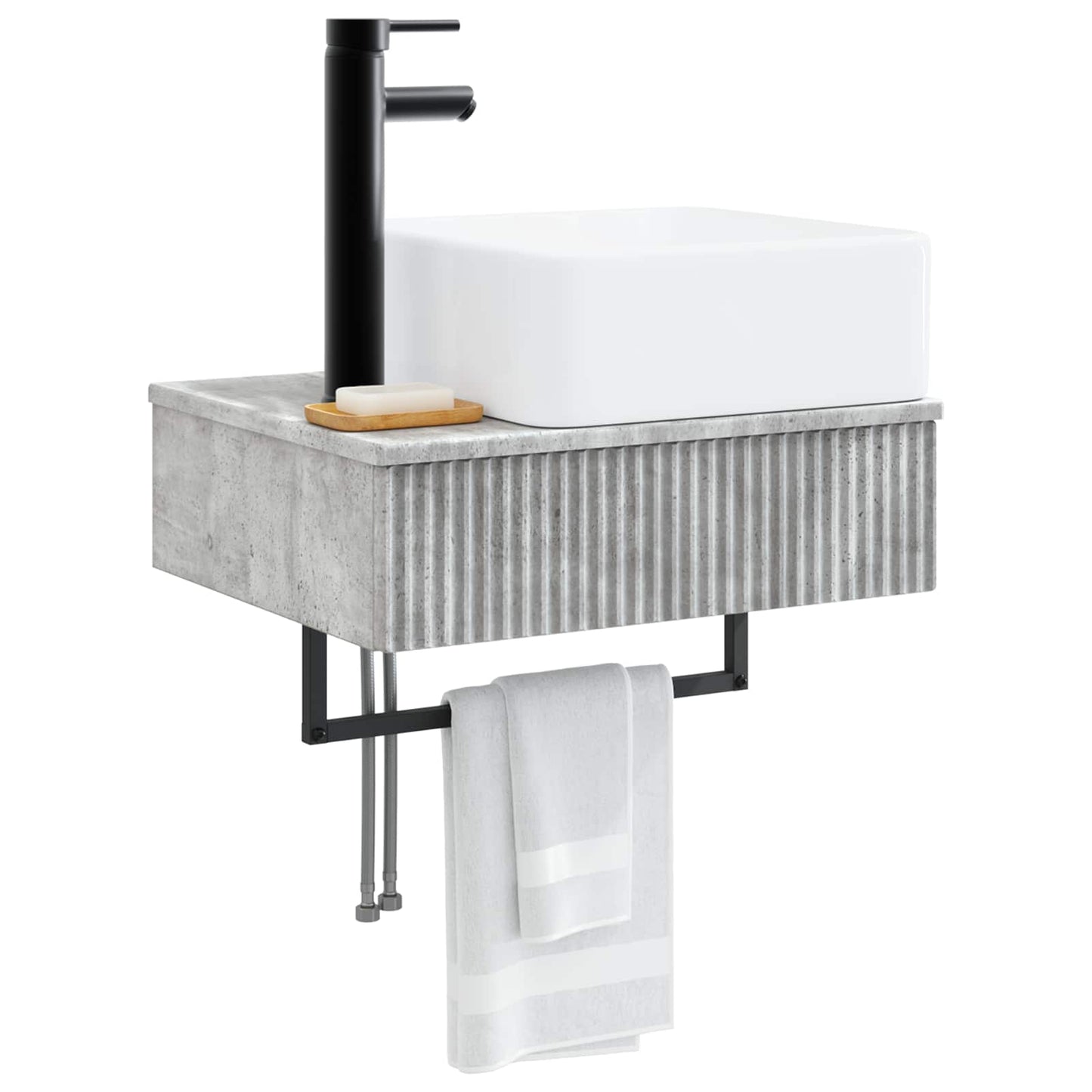 Lavabo da Parete Grigio Cemento 53 x 35 x 39 cm | homemem39