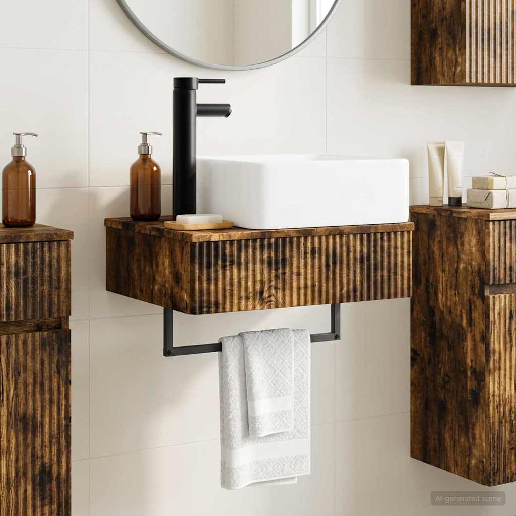 Lavabo da Parete Rovere Fumo 53 x 35 x 39 cm | homemem39