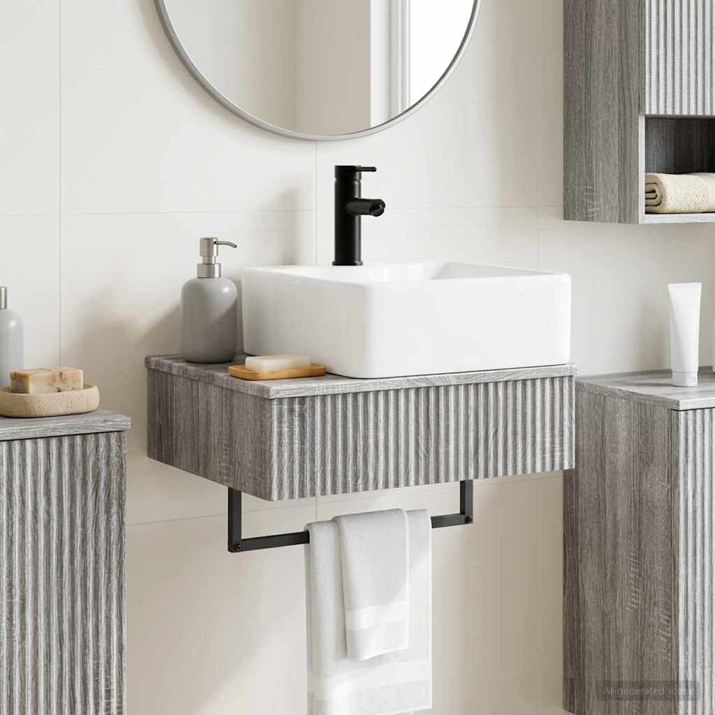 Lavabo da Parete Sonoma grigio 53 x 35 x 39 cm | homemem39
