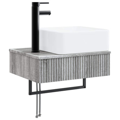 Lavabo da Parete Sonoma grigio 53 x 35 x 39 cm | homemem39
