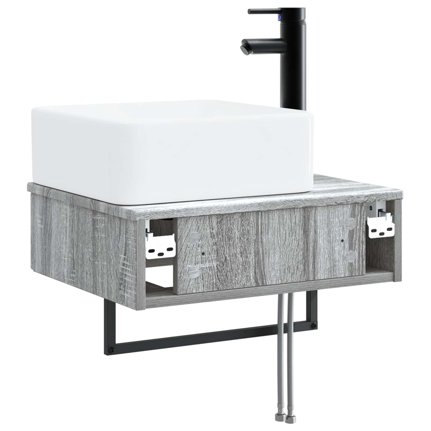 Lavabo da Parete Sonoma grigio 53 x 35 x 39 cm | homemem39