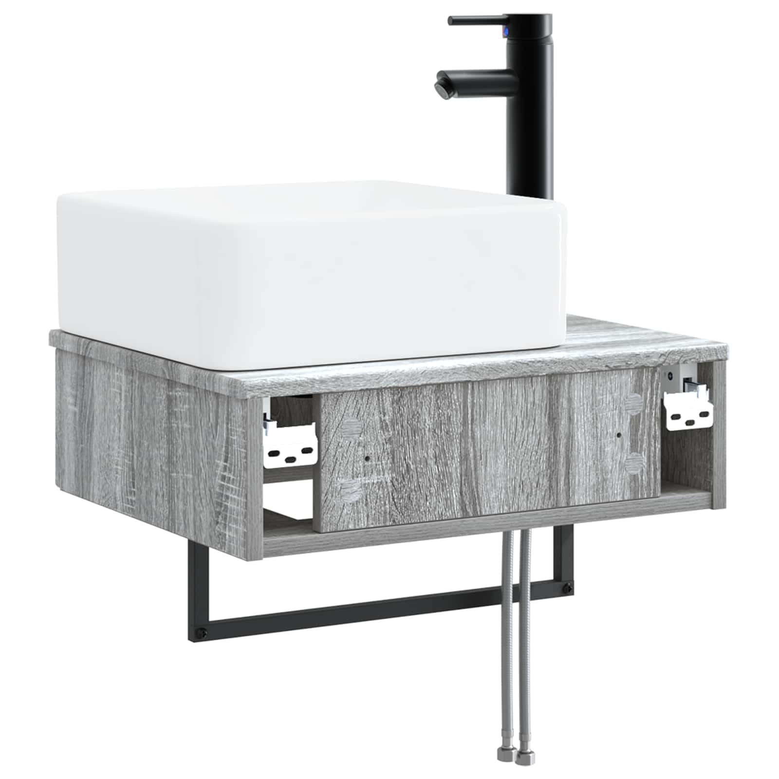 Lavabo da Parete Sonoma grigio 53 x 35 x 39 cm | homemem39