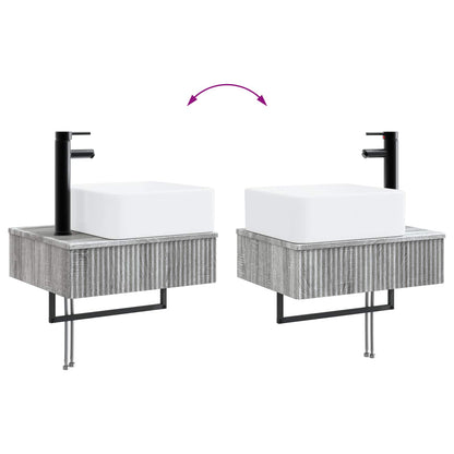 Lavabo da Parete Sonoma grigio 53 x 35 x 39 cm | homemem39