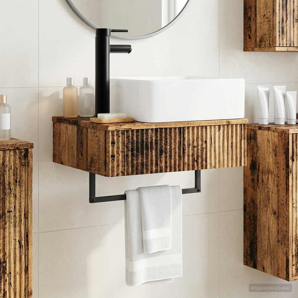 Lavabo da Parete Legno antico 53 x 35 x 39 cm