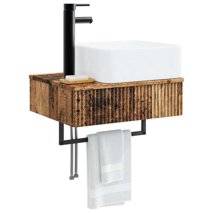 Lavabo da Parete Legno antico 53 x 35 x 39 cm