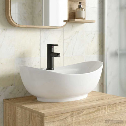 Lavabo da bagno Nero Opaco 59 x 35 x 21 cm Metallo | homemem39
