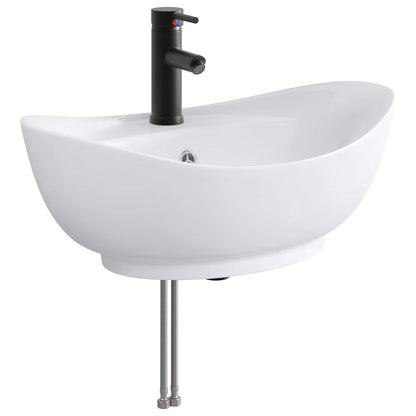 Lavabo da bagno Nero Opaco 59 x 35 x 21 cm Metallo | homemem39