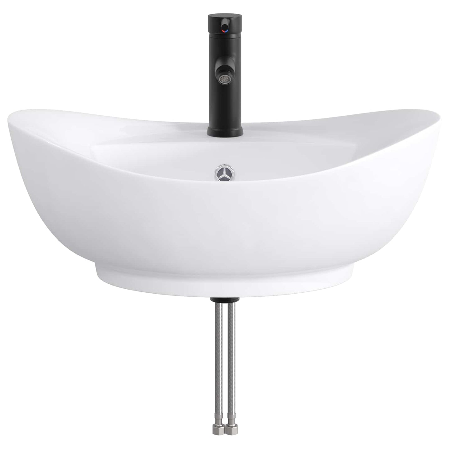 Lavabo da bagno Nero Opaco 59 x 35 x 21 cm Metallo | homemem39