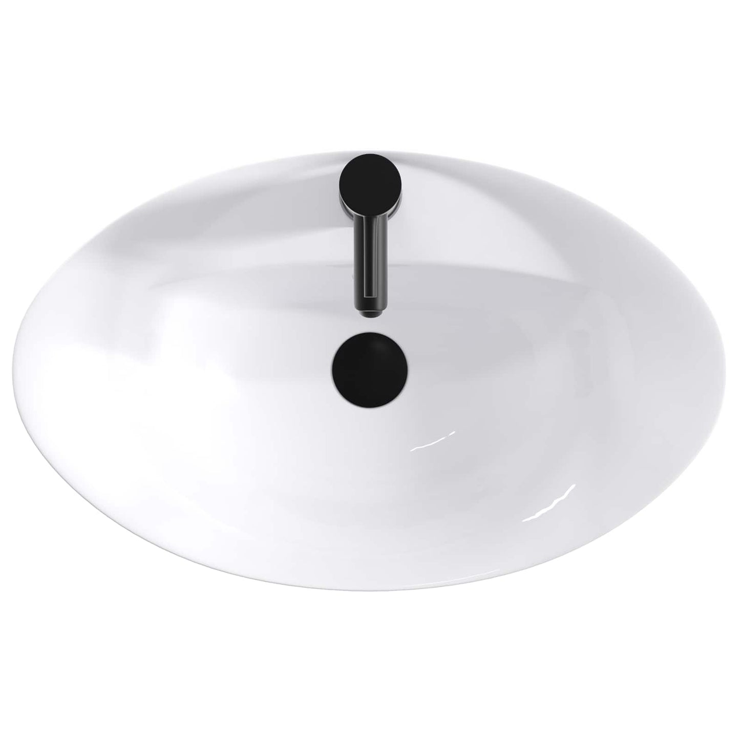 Lavabo da bagno Nero Opaco 59 x 35 x 21 cm Metallo | homemem39