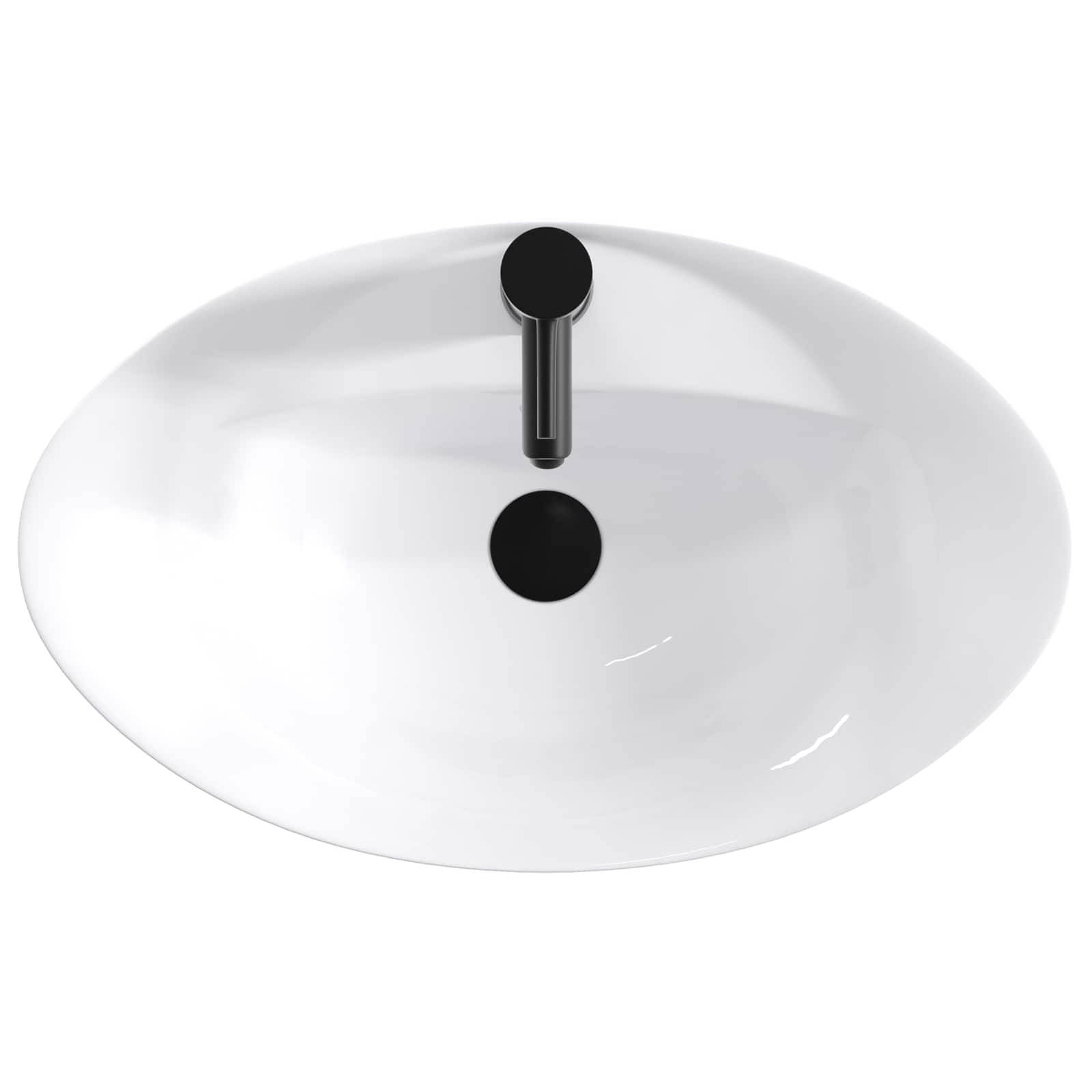 Lavabo da bagno Nero Opaco 59 x 35 x 21 cm Metallo | homemem39