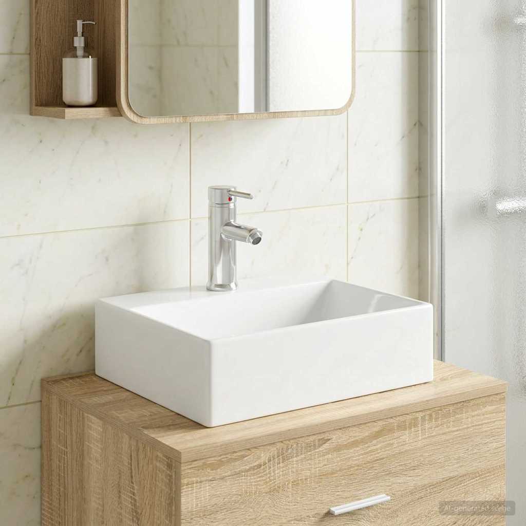 Lavabo da bagno Cromato 39 x 30,5 x 12,5 cm Metallo | homemem39