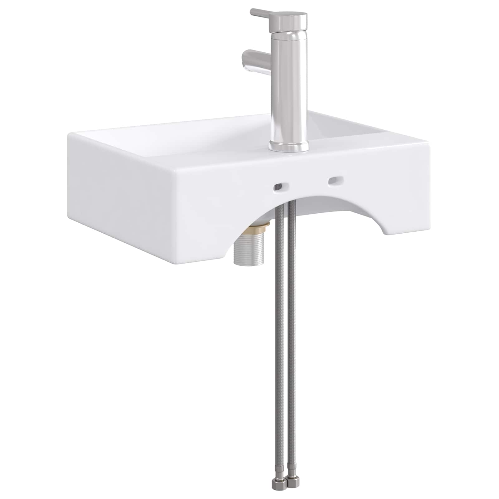 Lavabo da bagno Cromato 39 x 30,5 x 12,5 cm Metallo | homemem39