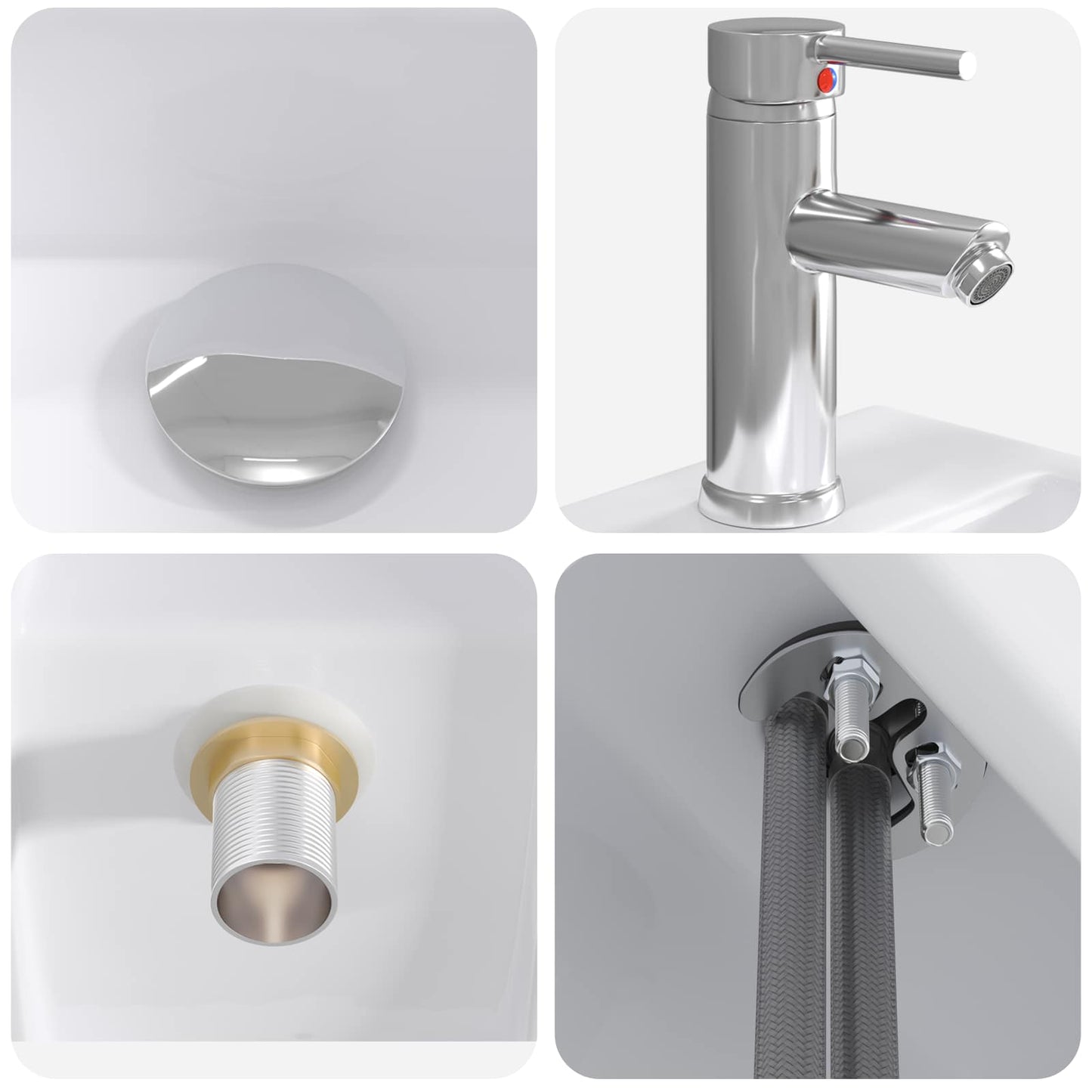 Lavabo da bagno Cromato 45,5 x 25,5 x 13 cm Metallo | homemem39