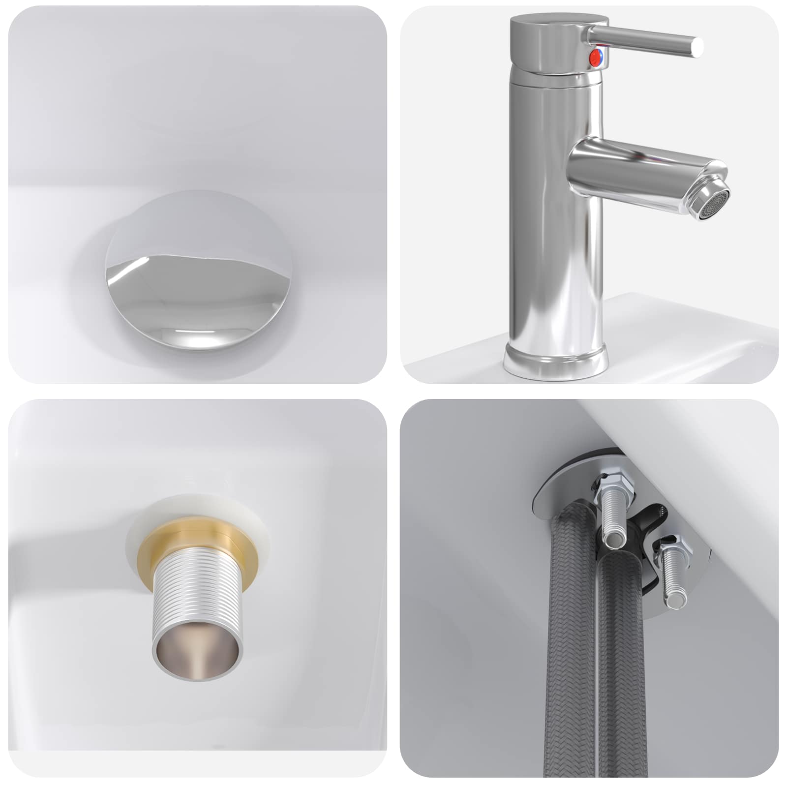 Lavabo da bagno Cromato 45,5 x 25,5 x 13 cm Metallo | homemem39