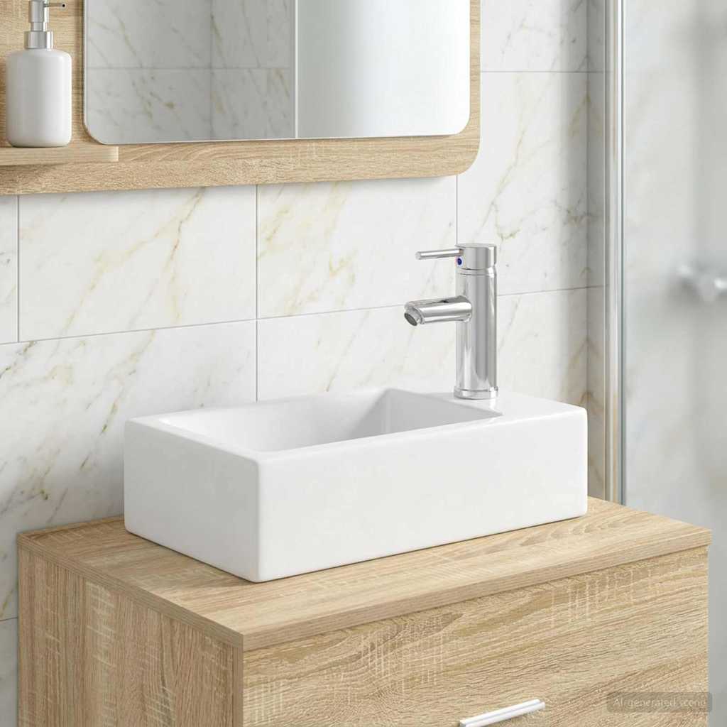 Lavabo da bagno Cromato 45,5 x 25,5 x 13 cm Metallo | homemem39