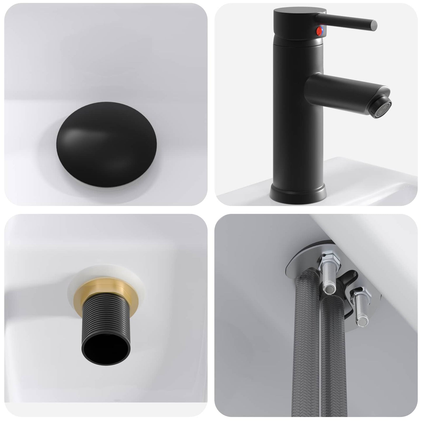 Lavabo da bagno Nero Opaco 45,5 x 25,5 x 13 cm Metallo | homemem39