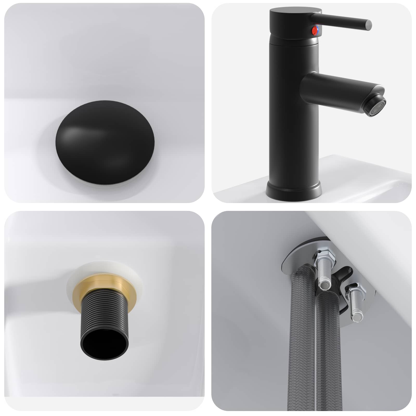 Lavabo da bagno Nero Opaco 45,5 x 25,5 x 13 cm Metallo | homemem39