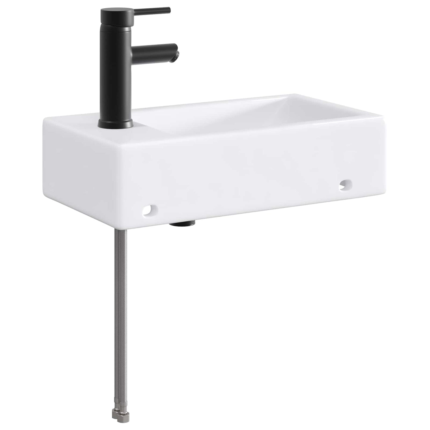 Lavabo da bagno Nero Opaco 45,5 x 25,5 x 13 cm Metallo | homemem39