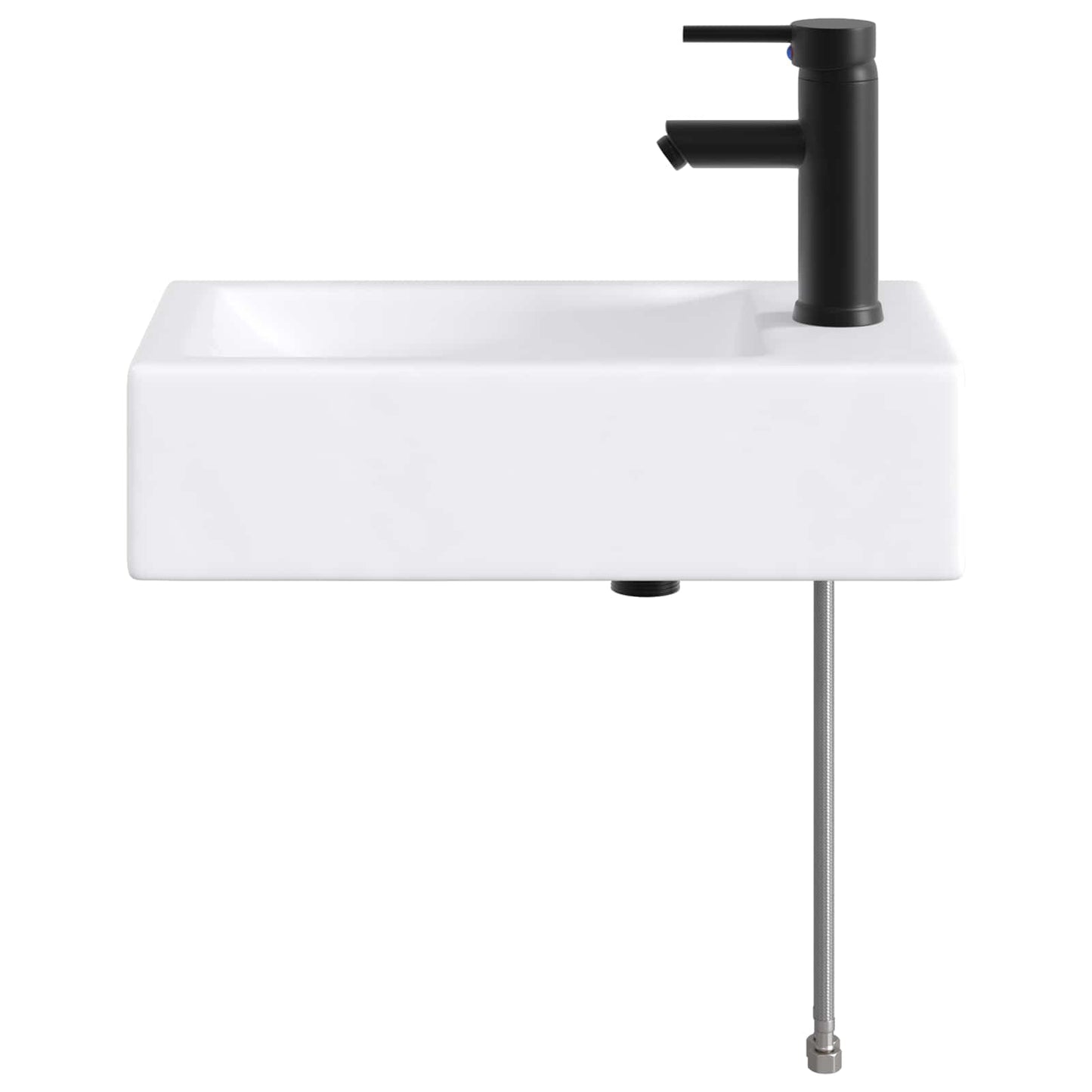 Lavabo da bagno Nero Opaco 45,5 x 25,5 x 13 cm Metallo | homemem39