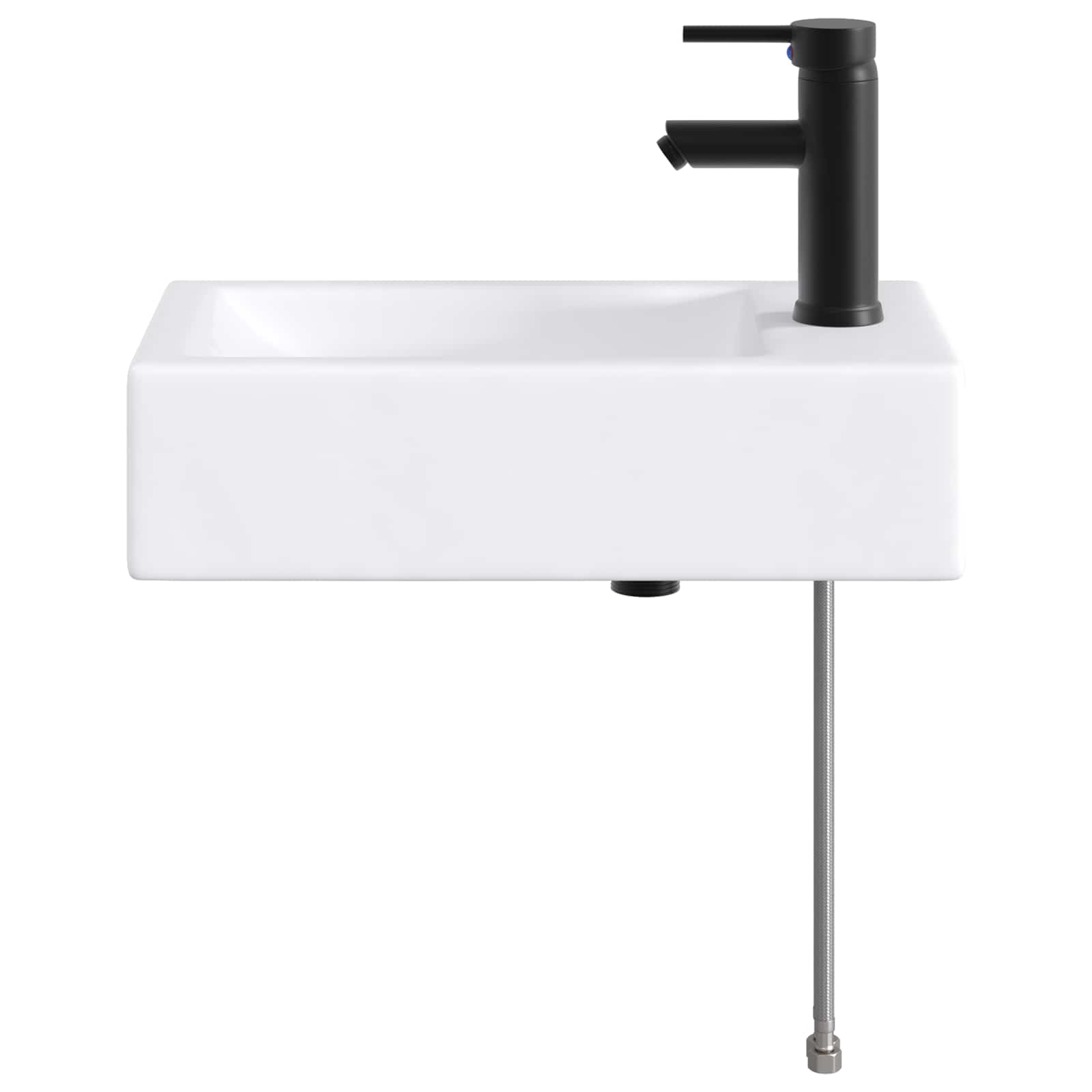 Lavabo da bagno Nero Opaco 45,5 x 25,5 x 13 cm Metallo | homemem39