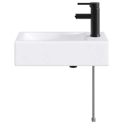 Lavabo da bagno Nero Opaco 45,5 x 25,5 x 13 cm Metallo | homemem39