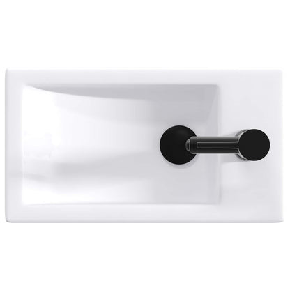Lavabo da bagno Nero Opaco 45,5 x 25,5 x 13 cm Metallo | homemem39