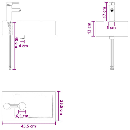 Lavabo da bagno Cromato 45,5 x 25,5 x 13 cm Metallo | homemem39