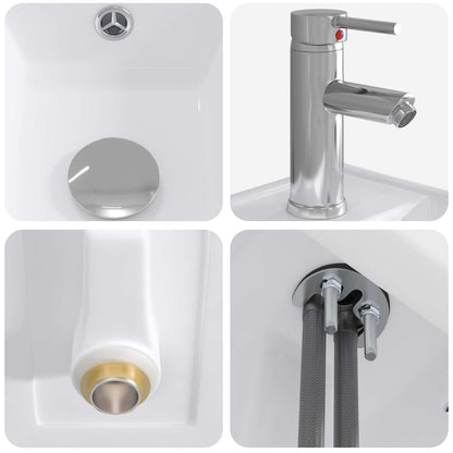 Lavabo da bagno Cromato 40,5 x 22,5 x 11,5 cm Metallo | homemem39