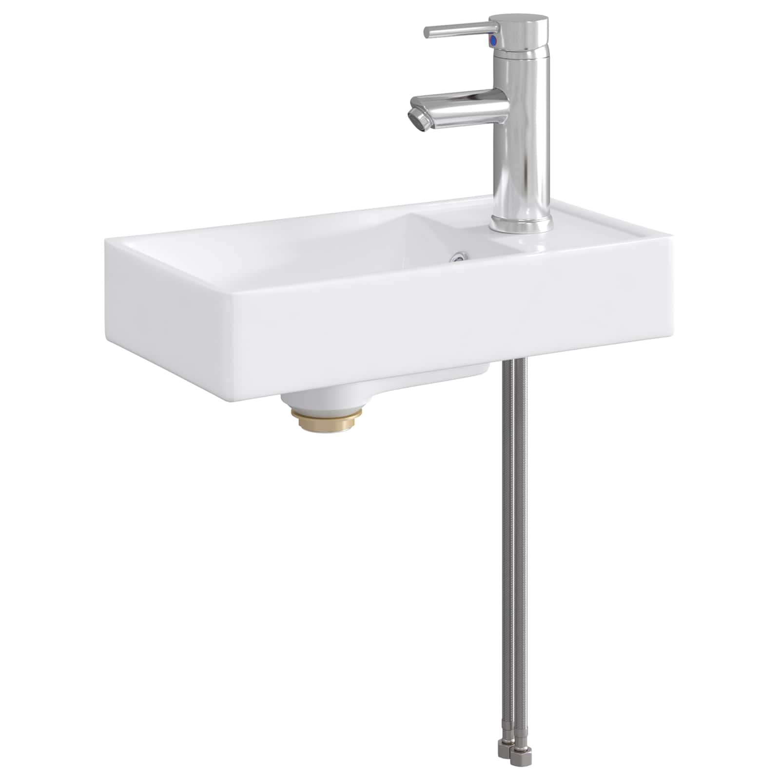 Lavabo da bagno Cromato 40,5 x 22,5 x 11,5 cm Metallo | homemem39