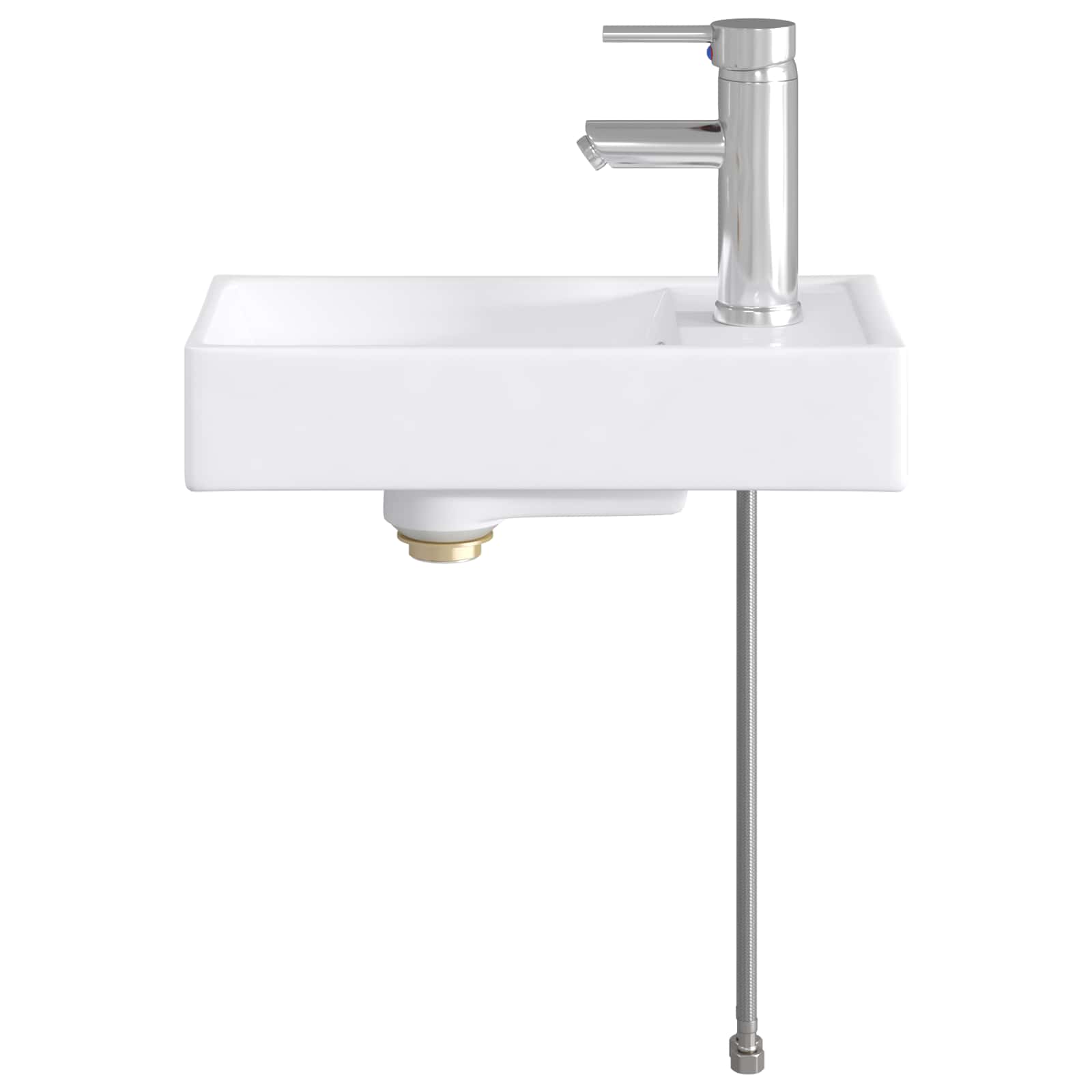 Lavabo da bagno Cromato 40,5 x 22,5 x 11,5 cm Metallo | homemem39