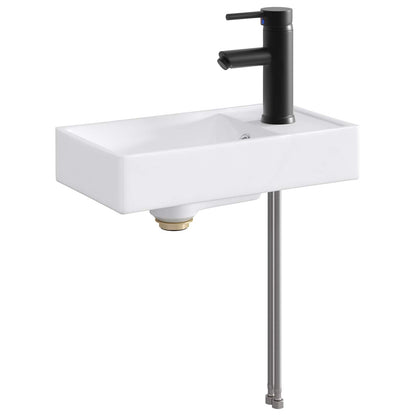 Lavabo da bagno Nero Opaco 40,5 x 22,5 x 11,5 cm Metallo | homemem39